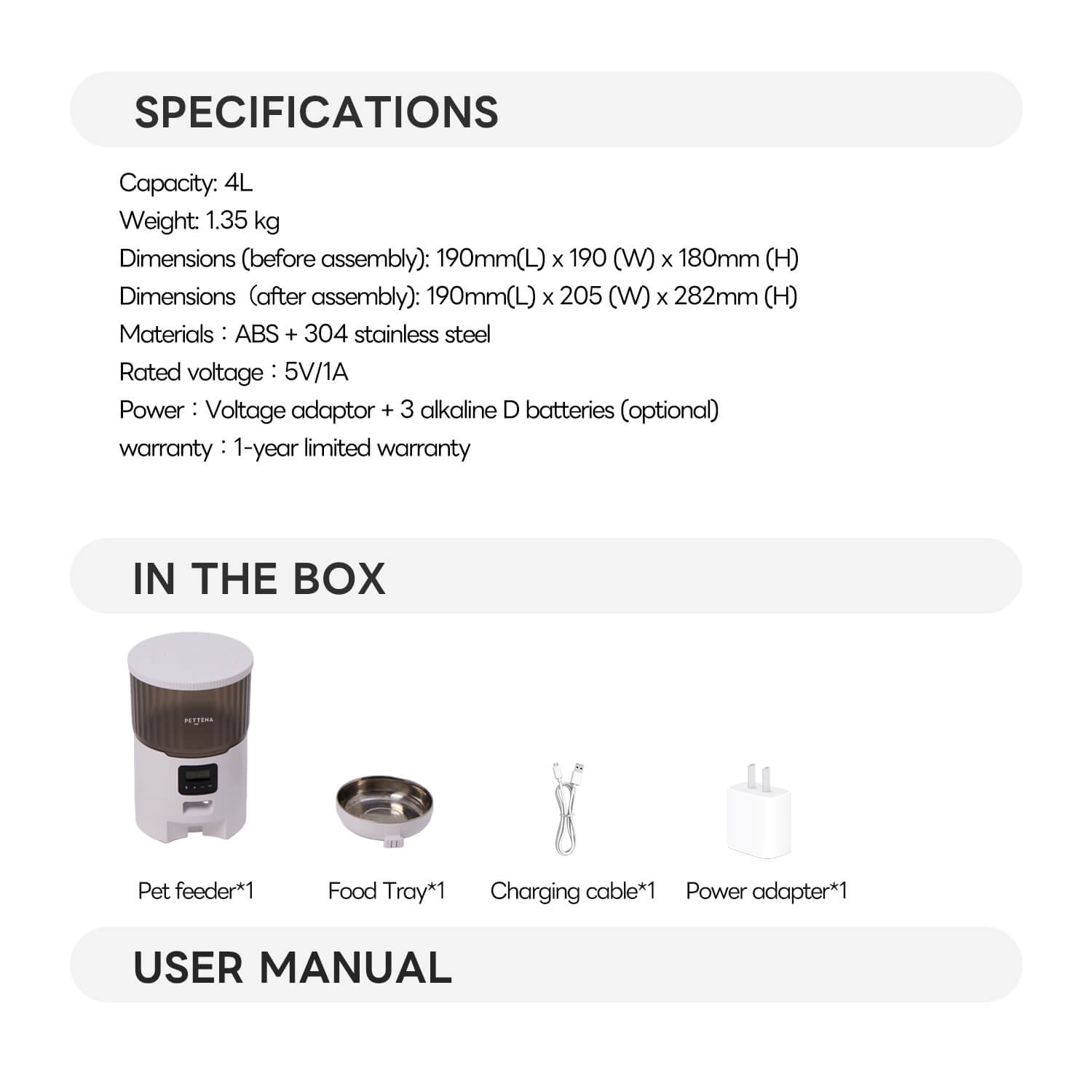 Portable Smart Automatic Pet Feeder